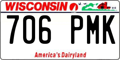 WI license plate 706PMK