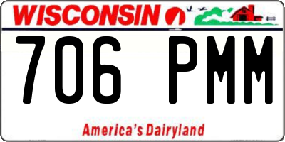 WI license plate 706PMM