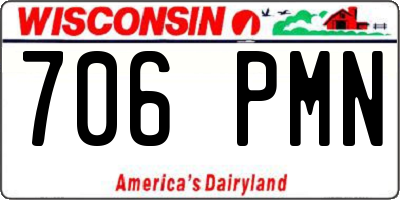 WI license plate 706PMN