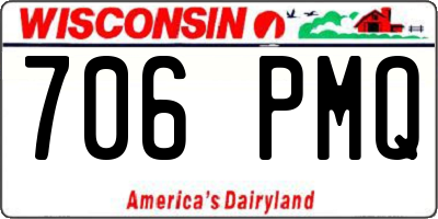 WI license plate 706PMQ