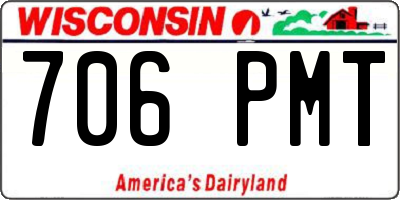 WI license plate 706PMT