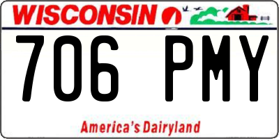 WI license plate 706PMY