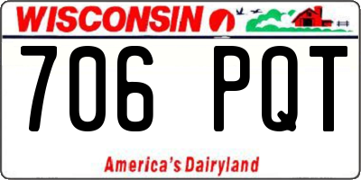 WI license plate 706PQT