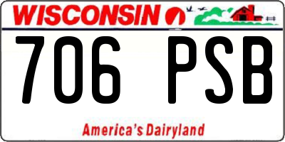 WI license plate 706PSB