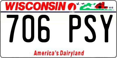WI license plate 706PSY