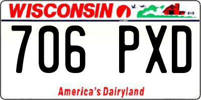 WI license plate 706PXD