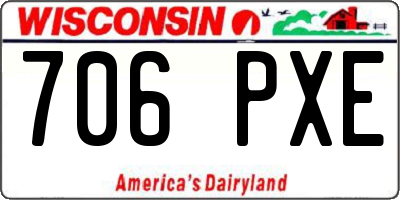 WI license plate 706PXE