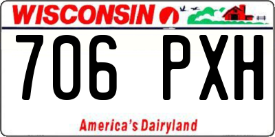WI license plate 706PXH