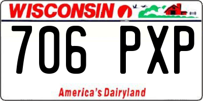 WI license plate 706PXP