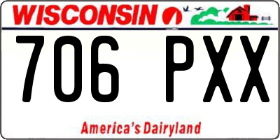 WI license plate 706PXX