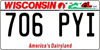 WI license plate 706PYI