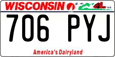 WI license plate 706PYJ