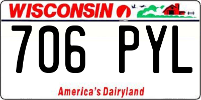WI license plate 706PYL