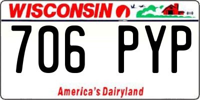 WI license plate 706PYP