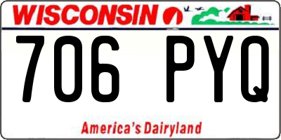 WI license plate 706PYQ