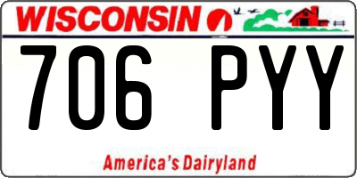 WI license plate 706PYY