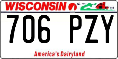WI license plate 706PZY