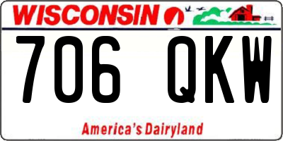 WI license plate 706QKW