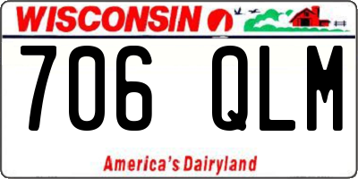 WI license plate 706QLM