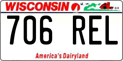 WI license plate 706REL