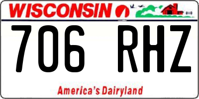 WI license plate 706RHZ