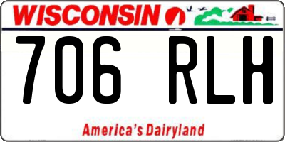 WI license plate 706RLH