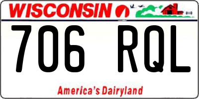WI license plate 706RQL