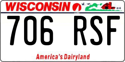 WI license plate 706RSF
