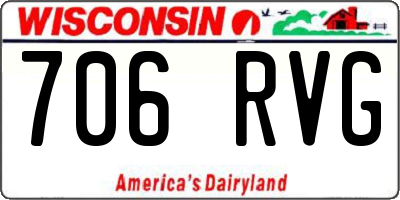 WI license plate 706RVG