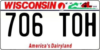 WI license plate 706TOH