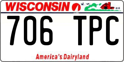WI license plate 706TPC