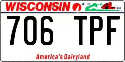 WI license plate 706TPF