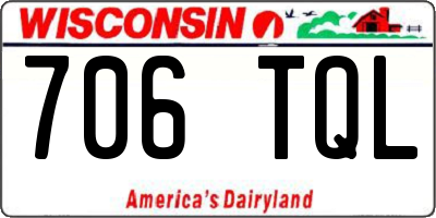 WI license plate 706TQL