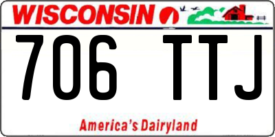WI license plate 706TTJ