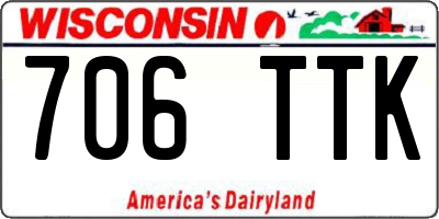 WI license plate 706TTK