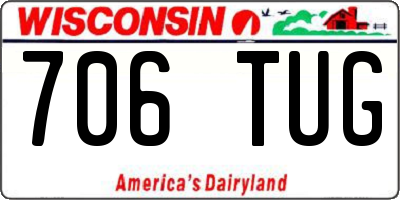 WI license plate 706TUG