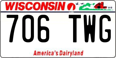 WI license plate 706TWG