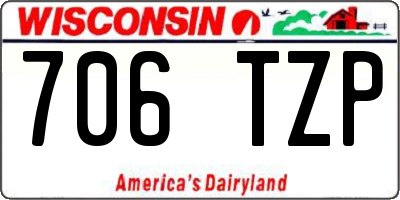 WI license plate 706TZP