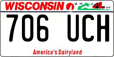 WI license plate 706UCH