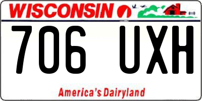 WI license plate 706UXH