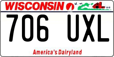 WI license plate 706UXL