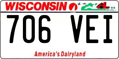 WI license plate 706VEI