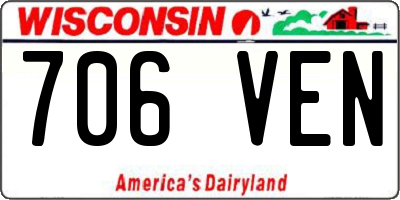 WI license plate 706VEN