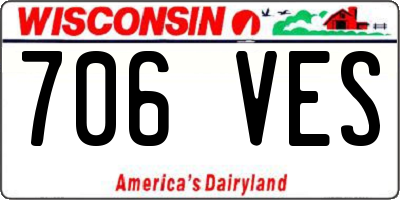 WI license plate 706VES