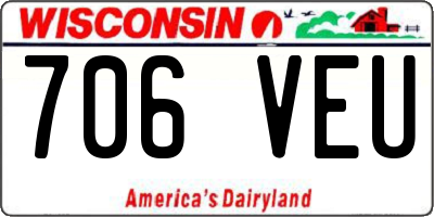 WI license plate 706VEU