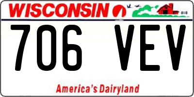 WI license plate 706VEV