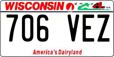 WI license plate 706VEZ