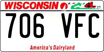 WI license plate 706VFC
