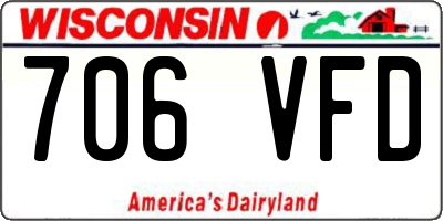 WI license plate 706VFD