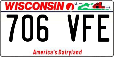WI license plate 706VFE